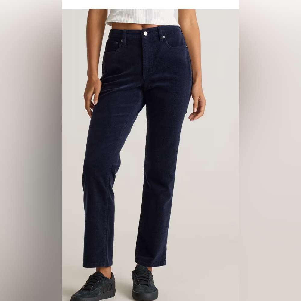 Quince Deep Navy Straight Leg Corduroy size 16